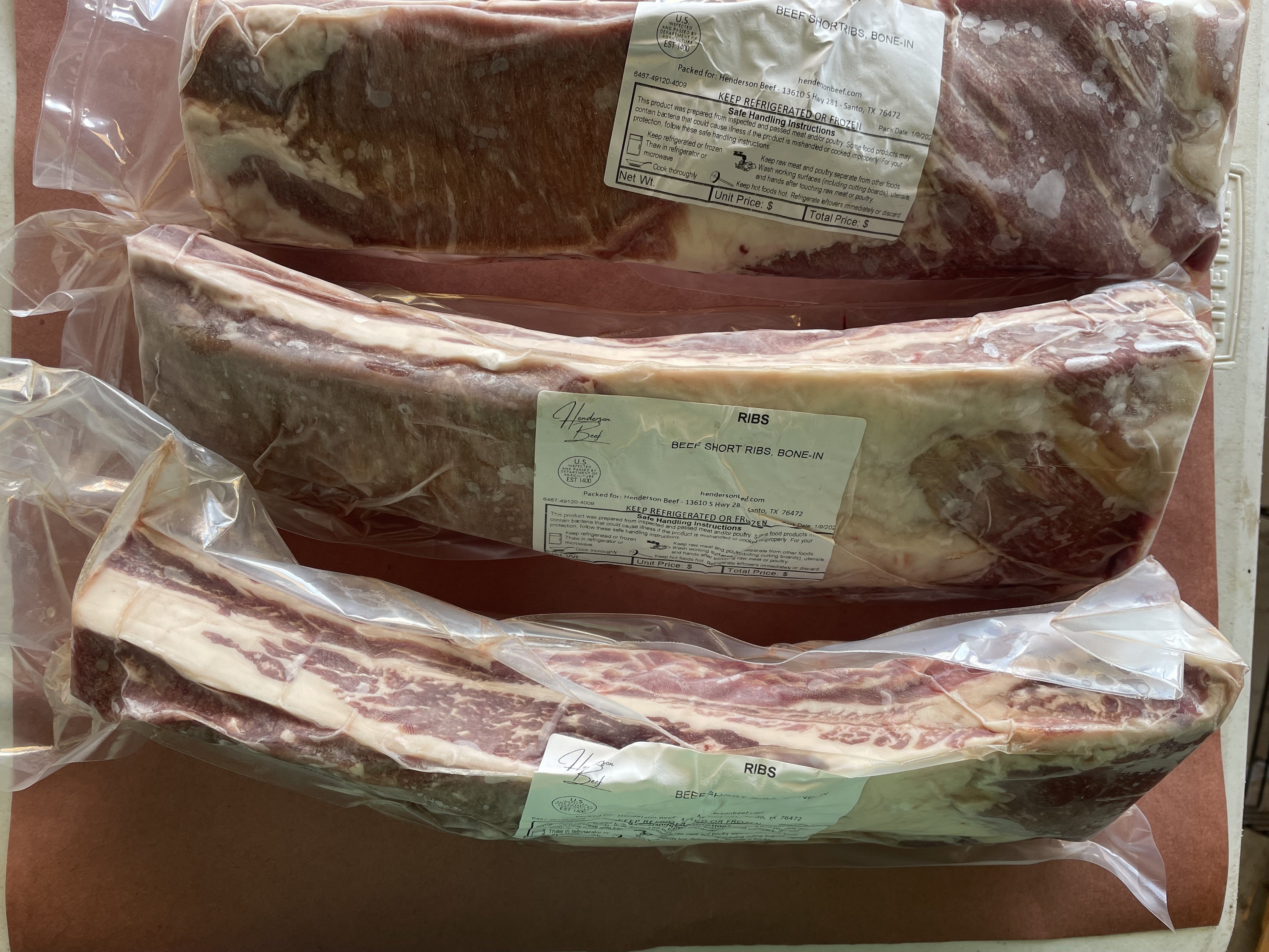 Dino Ribs (Bone in short ribs) 123A – Henderson Beef