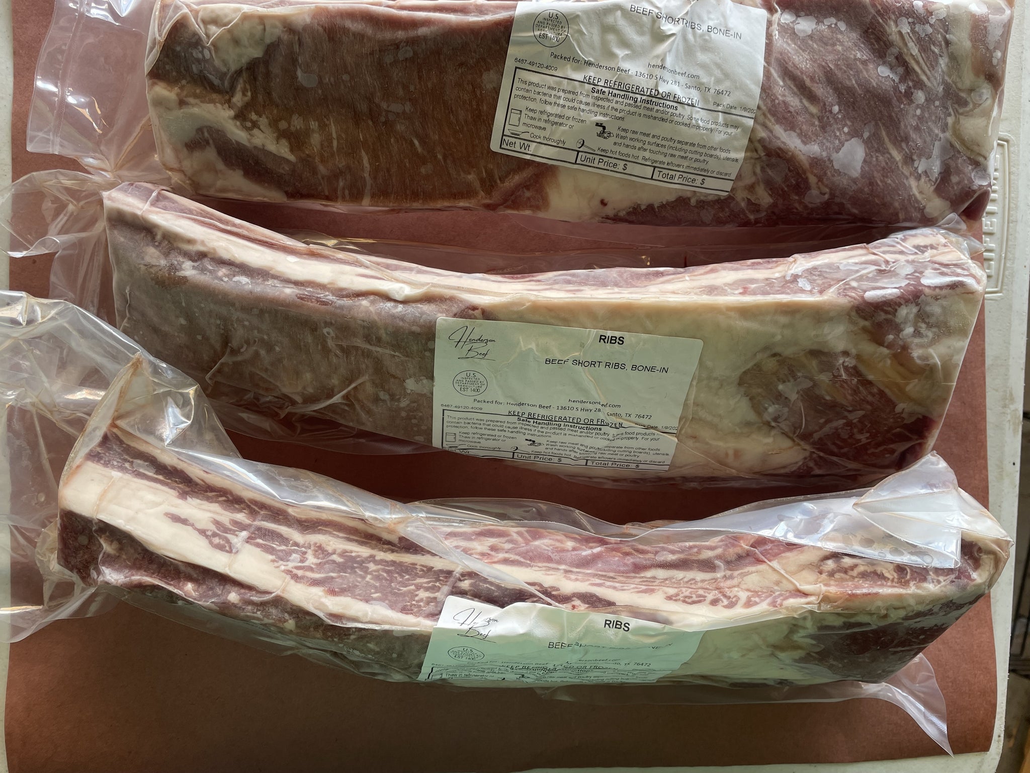 Dino Ribs (Bone in short ribs) 123A – Henderson Beef